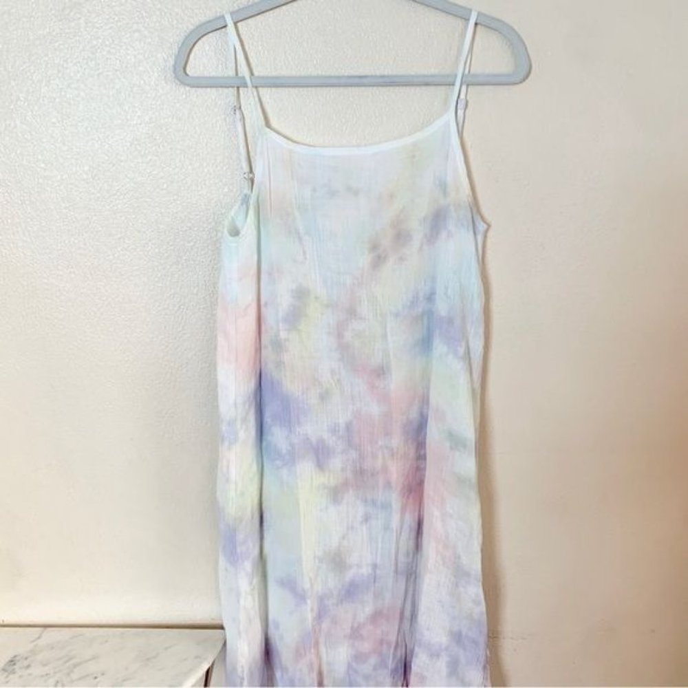 NWT Stark X Low Back Cami midi Dress Tie Dye Cover Up Beach Resort Sz Medium - Picture 5 of 9